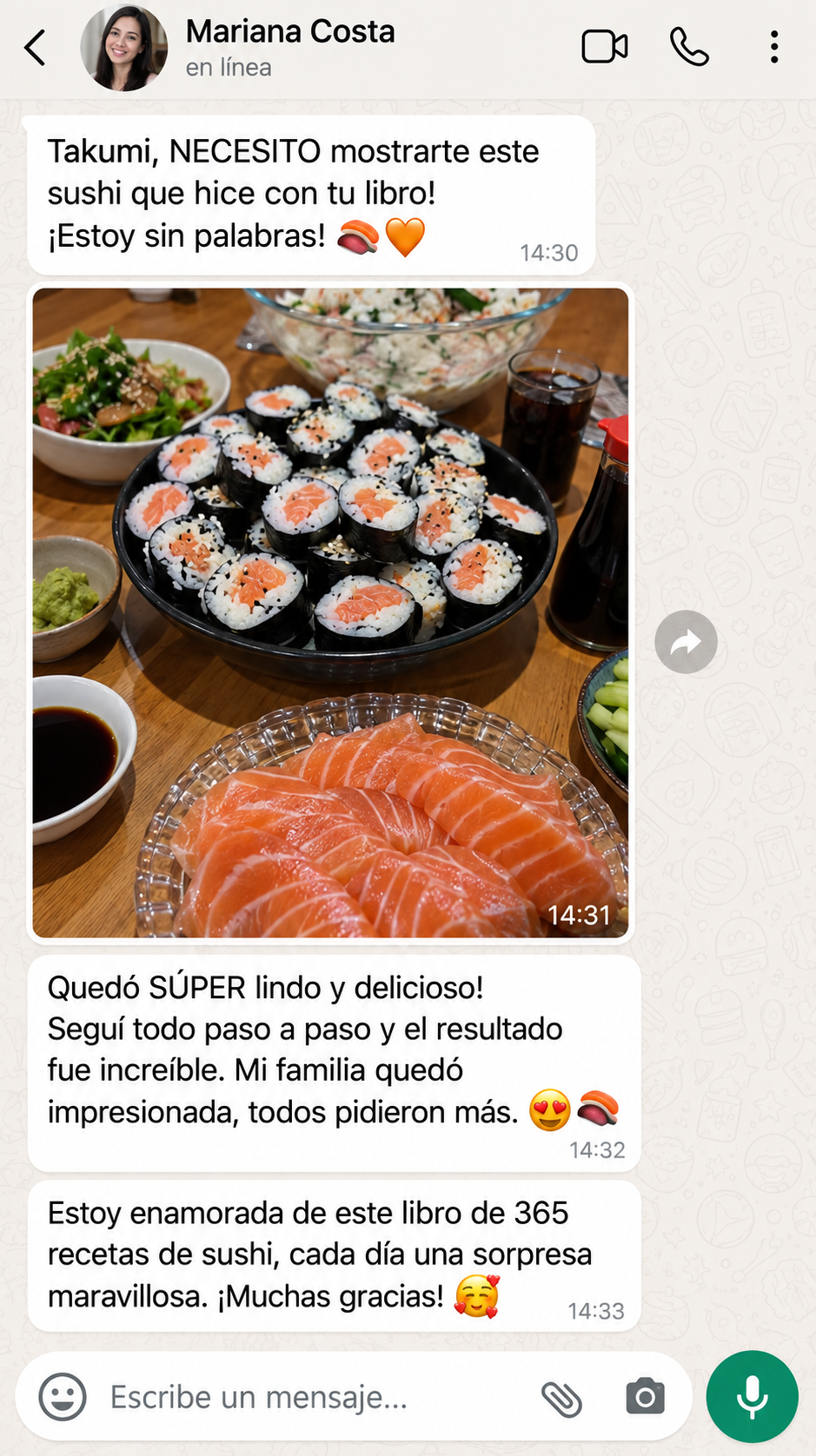 Conversación de WhatsApp: Mariana Costa
