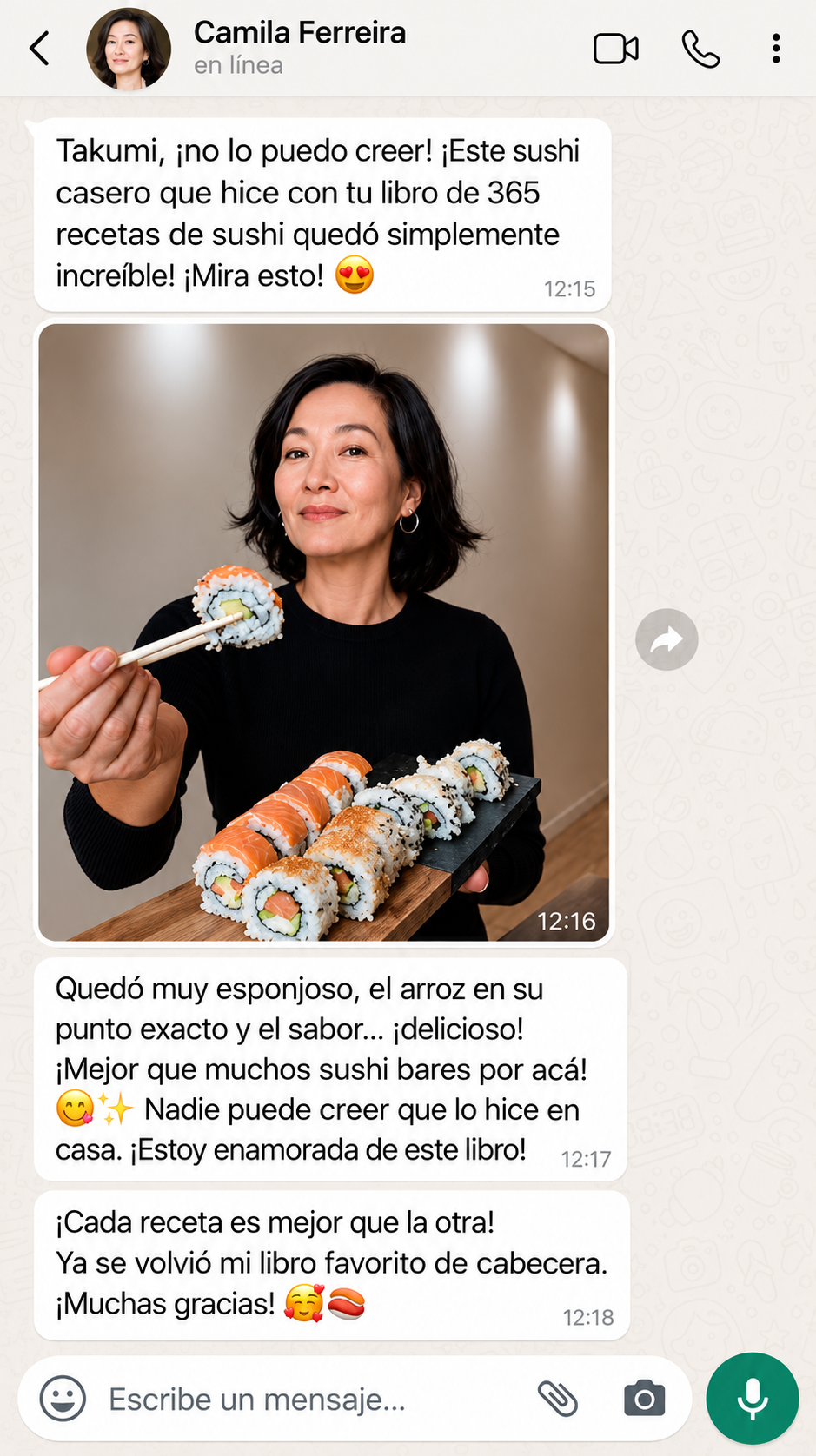Conversación de WhatsApp: Camila Ferreira
